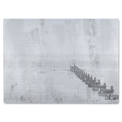 Beach Front Glass Chopping Board