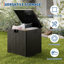 Coffre de rangement extérieur en résine 80 gallons, imperméable et résistant aux intempéries avec couvercle verrouillable, grande capacité de 800 lb pour l'organisation de patio, jardin et cour, noir