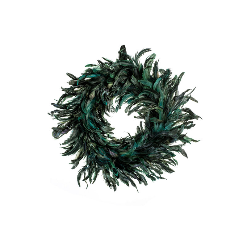 Faux Feather 2.5'' Wreath