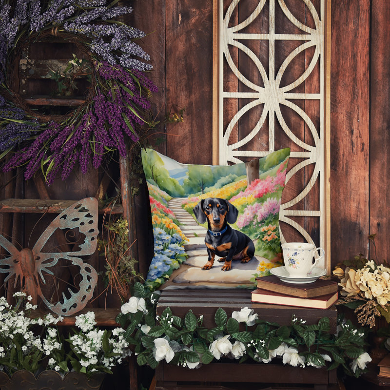 Spring Path Other/No Pattern Outdoor Throw Pillow, 14"H x 14"W