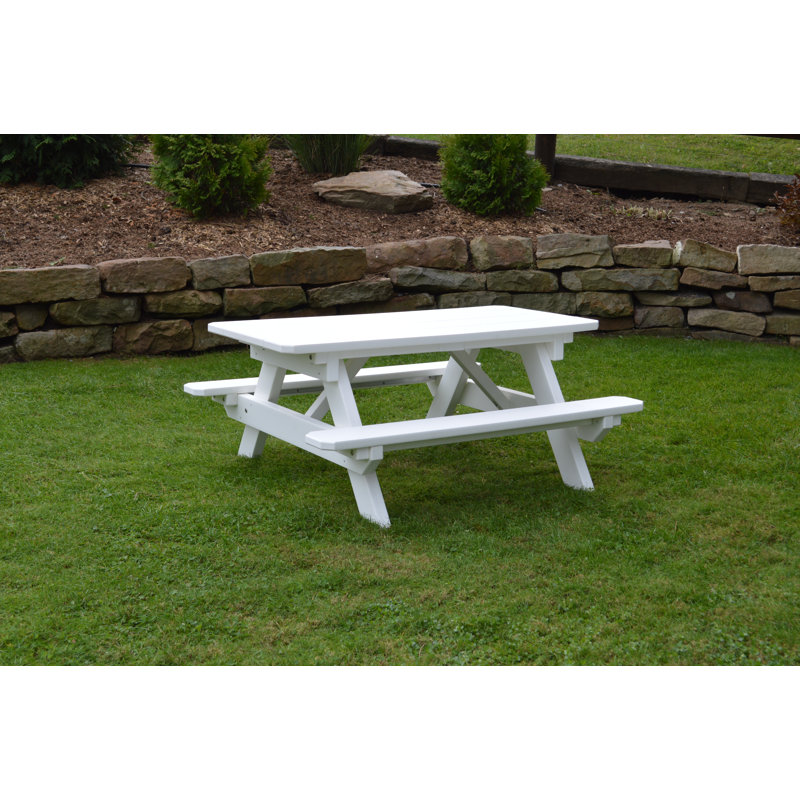 Axemann Patio Dining Set with Rectangular Table, White