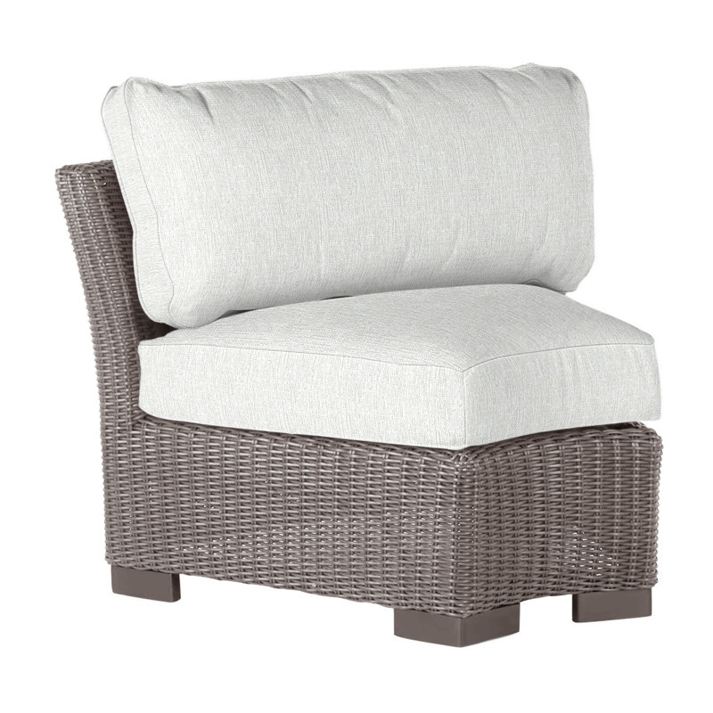 Club Woven Patio Chair with Cushions, No Welt, Indigo Velvet, Oyster