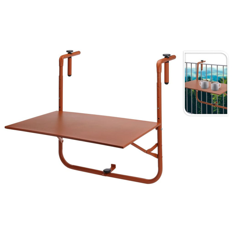 Progarden Balcony Table Matte Terracotta, Matte Terracotta