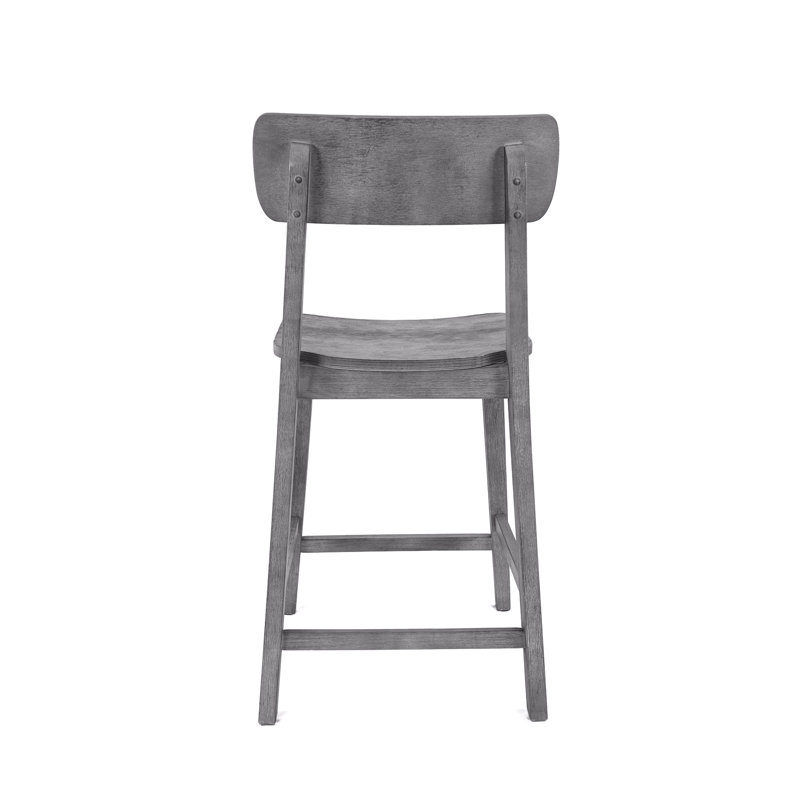 Almaguer Bar & Counter Stool, Counter Stool (24.75" Seat Height), Charcoal Gray