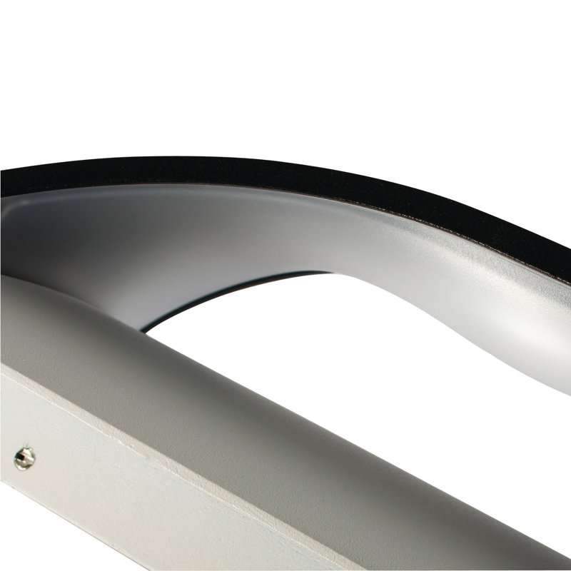 Rubenstein Integrated LED Outdoor Flush Mount, Textured Matt Black, 30 cm