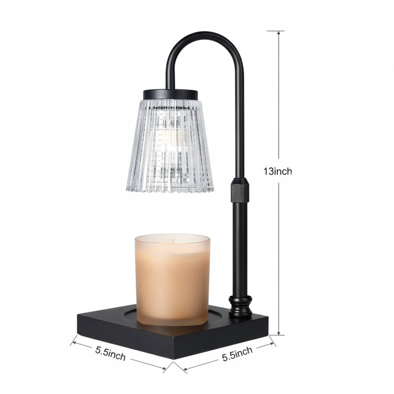 Candle Warmer Lamp With Timer Dimmer, Adjustable Height Candle Wax Warmer Warming Lamp With 2X50w Bulbs For Scented Candles For Housewarming Bedroom Home Decor Mom Women Family Christmas Gift