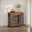 Caisse pour chien robuste et robuste, structure en acier, style bois moderne