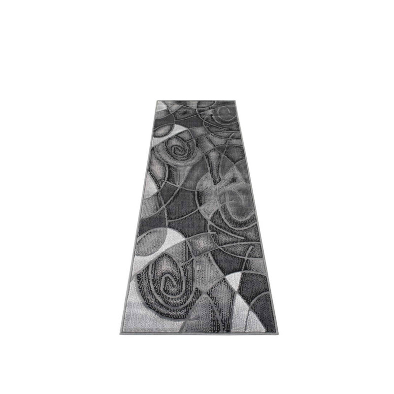Albrechtice Abstract Indoor Rug, Runner 2' x 7'