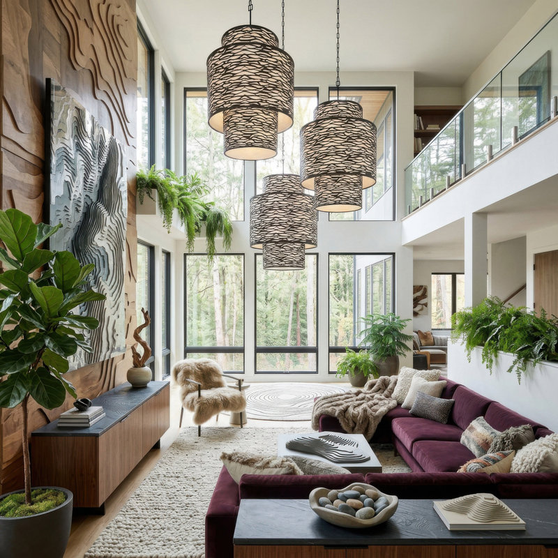 Kato 16-Light 3-Tier Pendant - Carbon, Black
