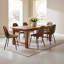 47cm H Upholstered Dining Chair in Brown