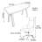 Red Saddle Leather Ash Wood Writing Desk-1104532367