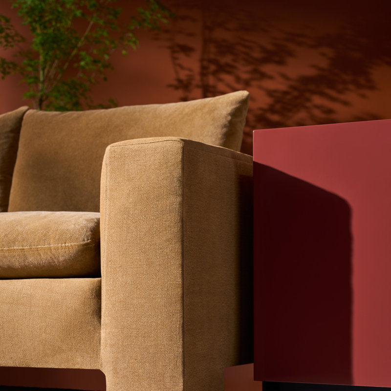 Devon 98" Sofa Camel, 26.5" H x 98" W x 39.75" D