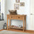Farmhouse Space-saving Dining & Entryway Furniture Set With Drop Leaf Table, 4 Folding Chairs & Console Table