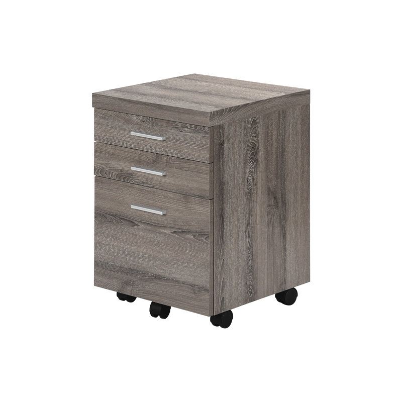 3 classeurs, mobile, rangement, taupe, bureau