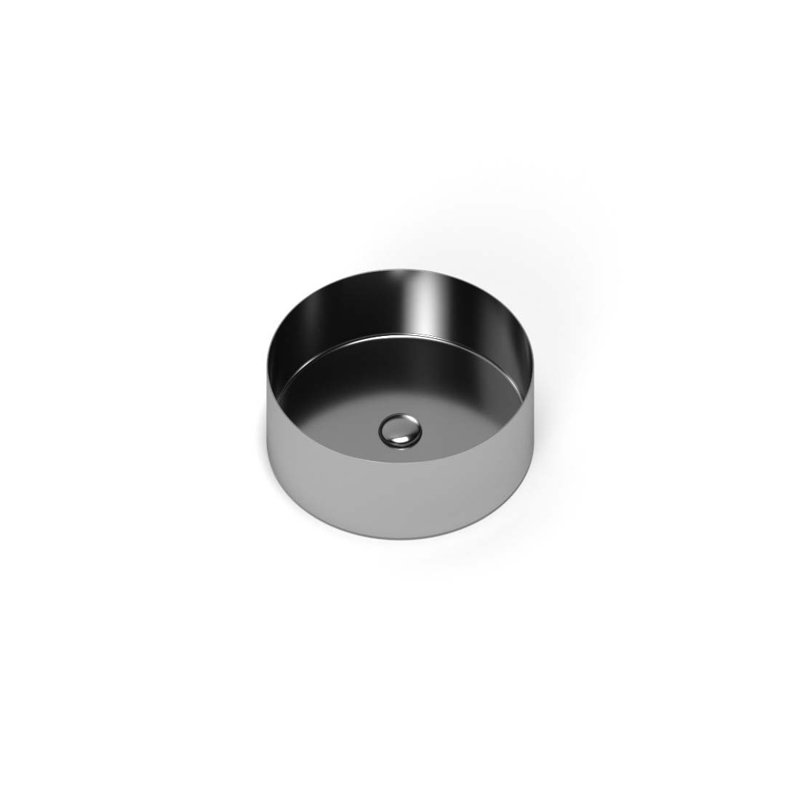 Badeloft 15.75" x 15.75" Stainless Steel Vessel Bathroom Sink ES-WB-01-BS in Brushed Stainless, Brushed Steel