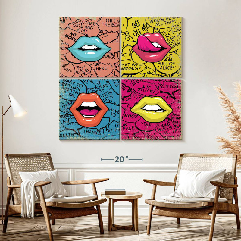 Shuttleworth Comic Lips, 57" H x 57" W