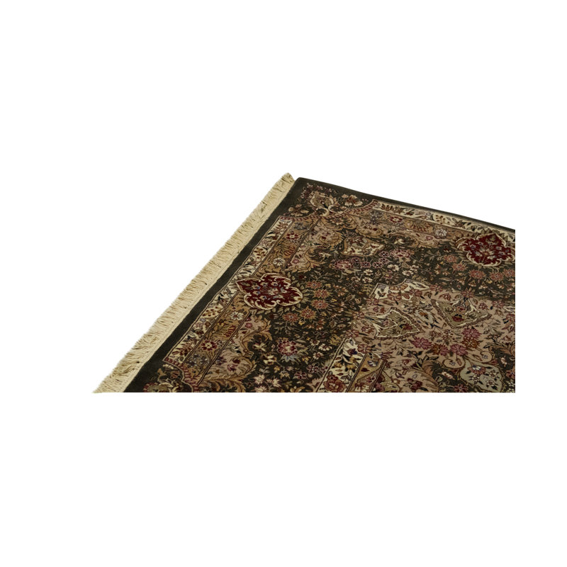 Hand-Knotted High-Quality Green Area Rug