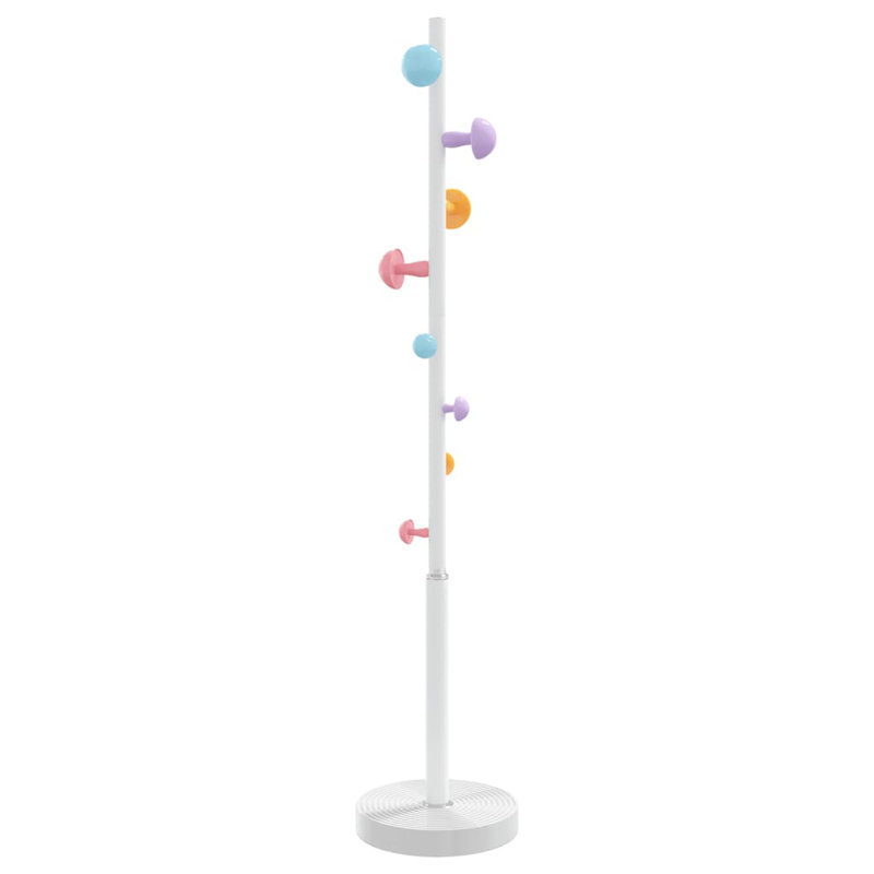 Noalani Iron Freestanding Coat Rack, White