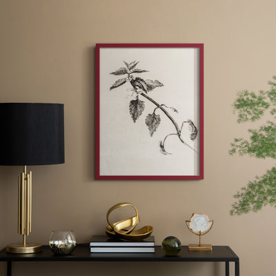 Reproduction florale vintage avec encadrement CECXLVI - bois massif