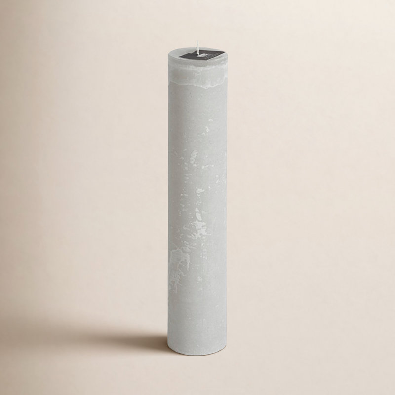Bougie cylindrique sans parfum, H 13,75 po x l 2,75 po x P 2,75 po, Lin