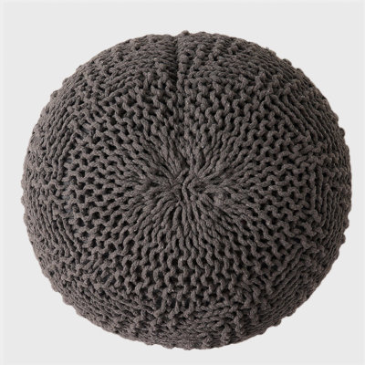 Hazel Knitted Cotton Yarn 20 x 20 Round Pouf