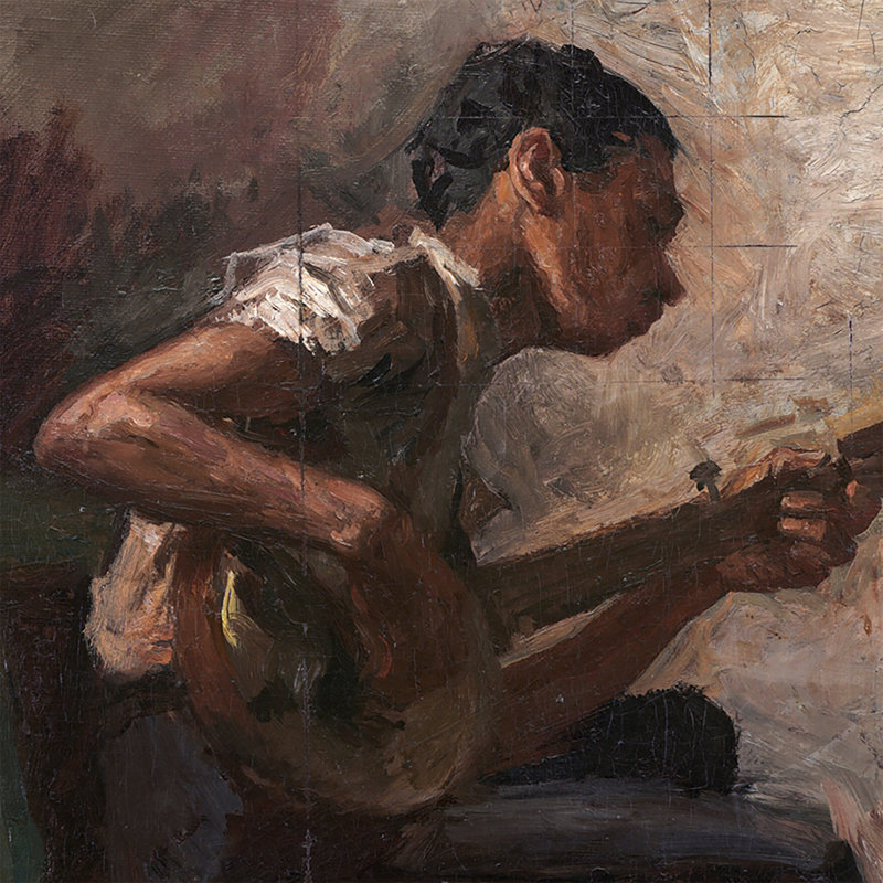 The Banjo Player Print by Thomas Eakins