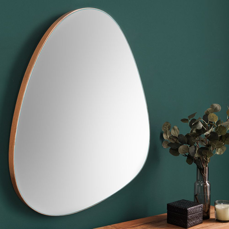 Caquias Solid Wood Asymmetrical Wall Mirror, 72cm x 60cm