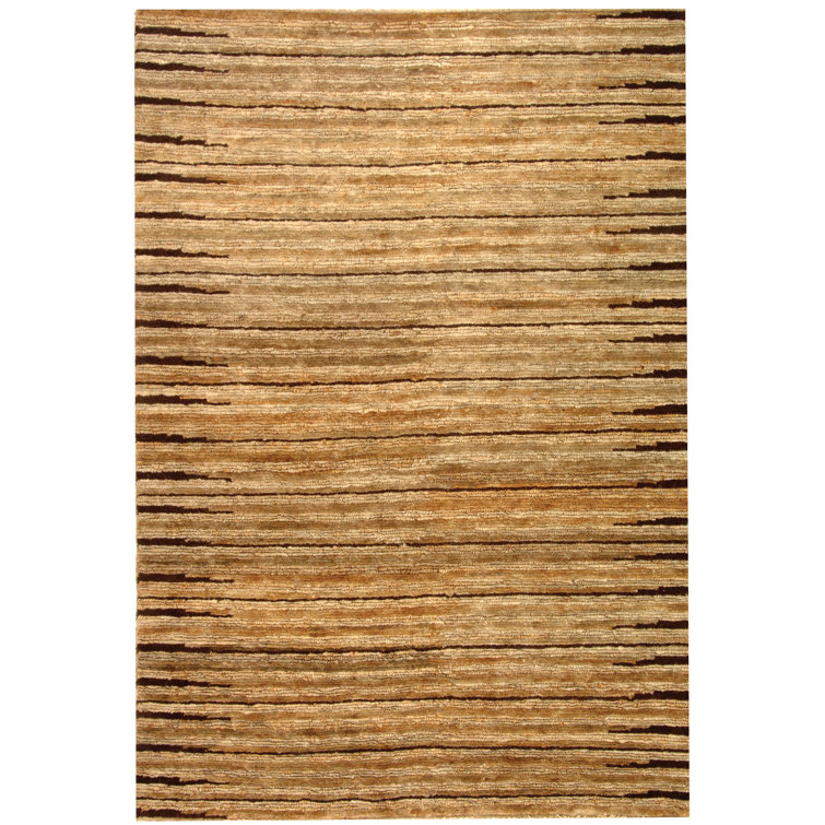 Elaine Organic Hand Knotted Jute Striped Rug