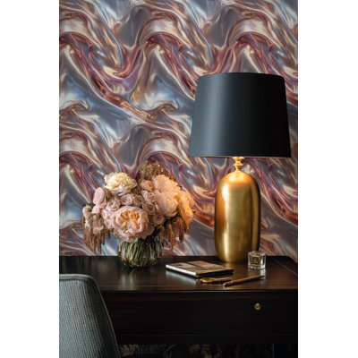 Abstract Metallic Wallpaper Glossy Fabric Wall Mural