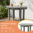Outdoor Side Table, HDPE Small Outdoor Adirondack Side Tables, Weather Resistant & Easy Maintenance Patio End Table for Patio, Porch, Deck, Pool-1693893964-1693893962