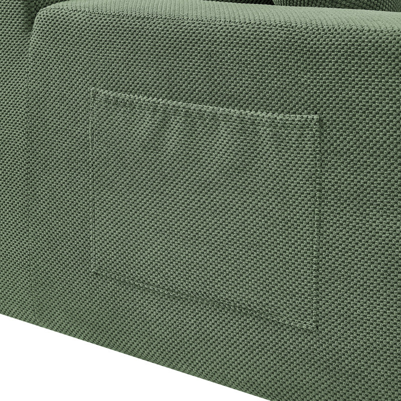 Canapé modulaire rembourré entièrement compressé, Vert foncé