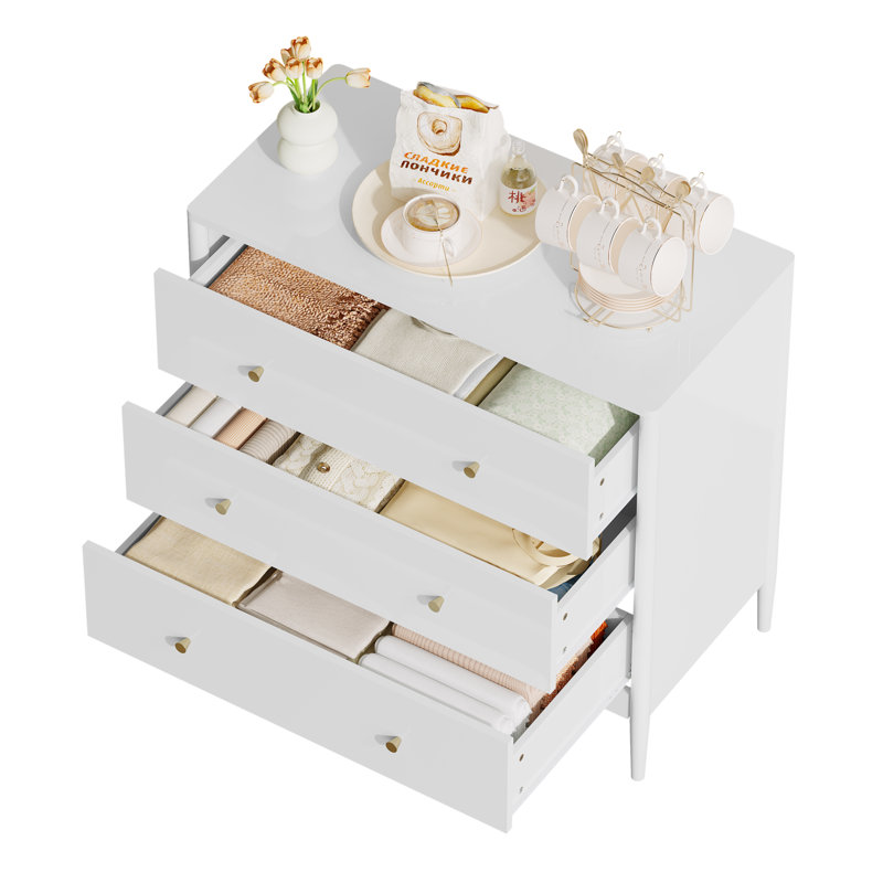 Commode 3 tiroirs avec rangement