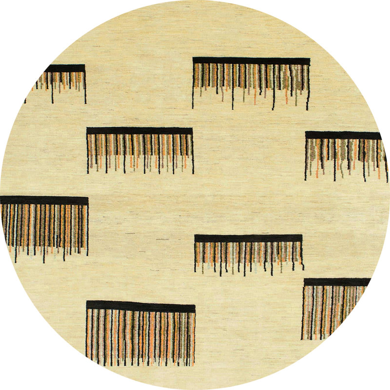 Abstract Indoor Rug, Round 7'