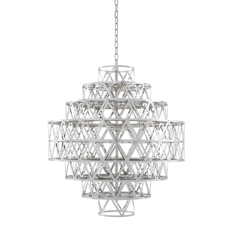 Lustre 160 lumières Clinton, Nickel, Nickel