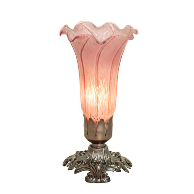 7.5" High Lavender Pond Lily Mini Lamp