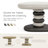 Jahmaal Curved Glossy Pedestal Side Table-1850944286