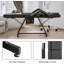 Salon Beauty Bed with a Stool, Massage chair with storage pocket, Adjustable 3-Section Massage Table-1222473555-1222473556