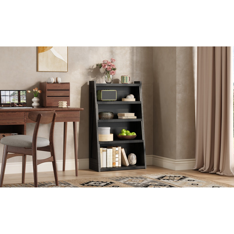 Bibliothèques extensibles avec rangement, tablette moderne en bois aggloméré pour petite maison