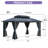 Balconera Polyethylene Double Roof with Aluminum Frame Patio Gazebo-94697090