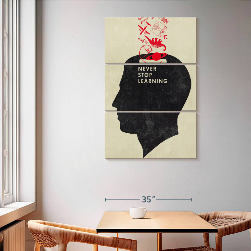 Tergel Never Stop Learning, 65" H x 42" W