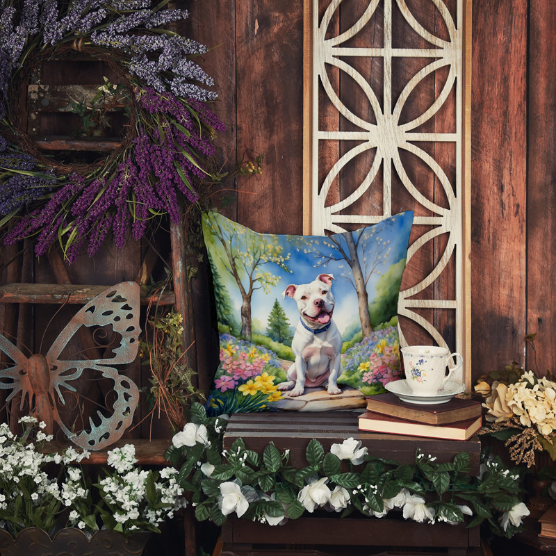 Coussin décoratif intérieur / extérieur Spring Path, H 14 po x l 14 po