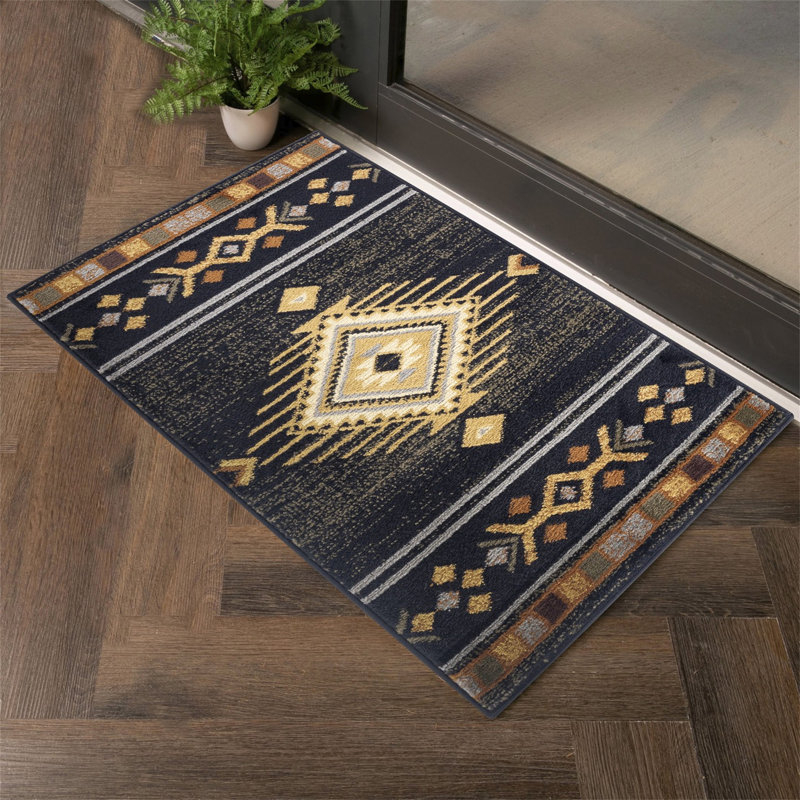 Tapis tribal sud-ouest Trib_SG_YLS4001, Tapis de couloir 2 pi 7 po x 7 pi 3 po