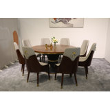 Vogue Lux Orange 61" Round Dining Set
