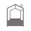 Lit en bois Velvet House, gris-1252802097