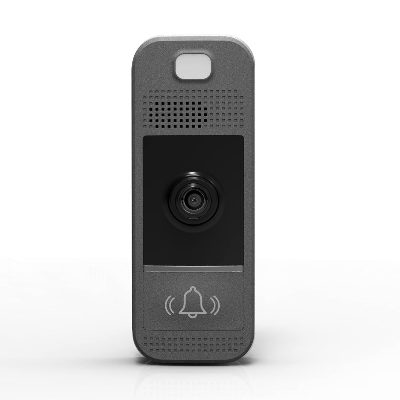 Bouton-poussoir vidéo compatible Wi-Fi, Gris ardoise