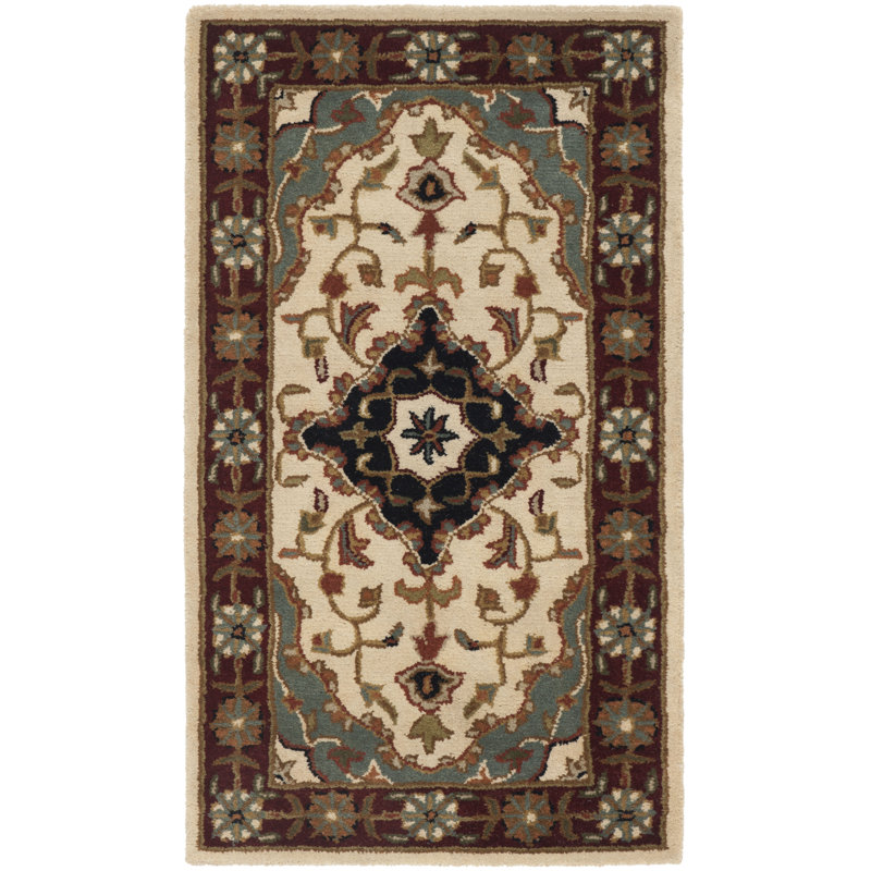 Balthrop Hand Tufted Wool Oriental Rug, Rectangle 2'3" x 4'