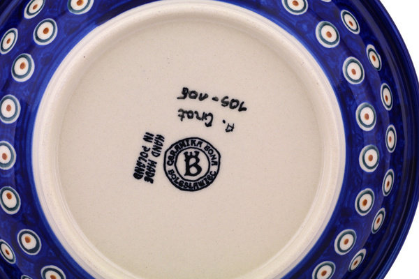 Flowering Peacock Stoneware Pasta Bowl