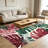1PC Tropical Burgundy & Green Monstera Palm Leaf Print area rugs for Living Room, Soft, All seasons, Easy-maintain, Washable Indoor mat, Farmhouse suitable for entryway, bedroom, dining room, home office, patio, porch, Home Decor, Outdoor Decor.-169631520