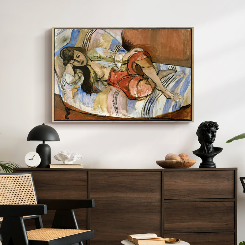 Odalisque, 1923 - Henri Matisse, toile tendue avec châssis, 24 po x 36 po, Naturel