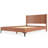 Full Size Mid-Century Modern Bamboo Platform Bed Frame with Rounded Corner Headboard, Solid Wood Slat Support, No Box Spring Needed, Natural.-1961840427-1961840426